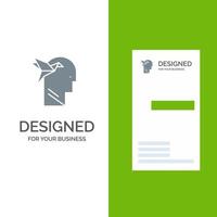 Imagination Form Imagination Head Brian Grey Logo Design and Business Card Template vector