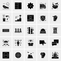 25 iconos de negocios universales vector ilustración de icono creativo para usar en proyectos relacionados con la web y dispositivos móviles