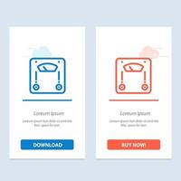 Machine Scale Weighing Weight  Blue and Red Download and Buy Now web Widget Card Template vector