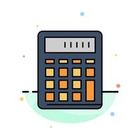 Calculator Accounting Business Calculate Financial Math Abstract Flat Color Icon Template vector