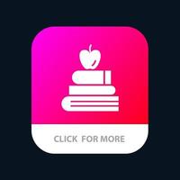 Apple Books Education Science Mobile App Button Android and IOS Glyph Version vector