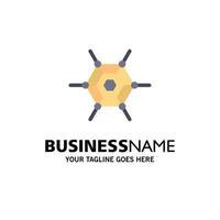 Decentralized Network Technology Business Logo Template Flat Color vector