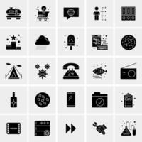 25 iconos de negocios universales vector ilustración de icono creativo para usar en proyectos relacionados con la web y dispositivos móviles