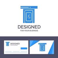 Creative Business Card and Logo template Rainy Cloud Door Home Vector Illustration