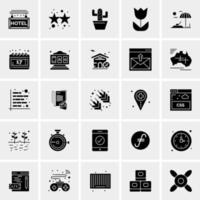 25 iconos de negocios universales vector ilustración de icono creativo para usar en proyectos relacionados con la web y dispositivos móviles