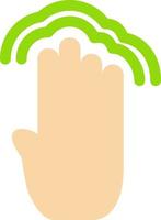 Fingers Four Gestures Interface Multiple Tap  Flat Color Icon Vector icon banner Template