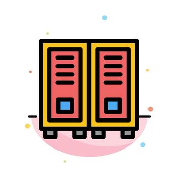 educación biblioteca leer lectura plantilla de icono de color plano abstracto vector