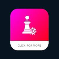 Chess Business Strategy Success Mobile App Button Android and IOS Glyph Version vector