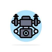 Action Camera Technology Abstract Circle Background Flat color Icon vector