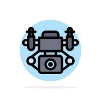 Action Camera Technology Abstract Circle Background Flat color Icon vector