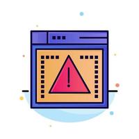 Computing Coding Error Abstract Flat Color Icon Template vector