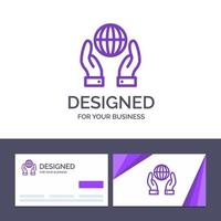Creative Business Card and Logo template Biosphere Conservation Energy Power Vector Illustration