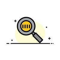 Code Code Search Magnifier Magnifying  Business Flat Line Filled Icon Vector Banner Template