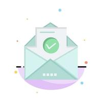 plantilla de icono de color plano abstracto de educación de sobre de correo electrónico vector