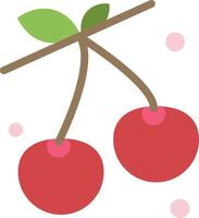 Berry Cherry Food Spring  Flat Color Icon Vector icon banner Template