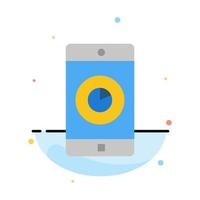 Application Mobile Mobile Application Time Abstract Flat Color Icon Template vector