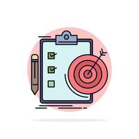 goals report analytics target achievement Flat Color Icon Vector