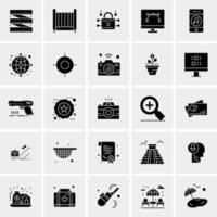 25 iconos de negocios universales vector ilustración de icono creativo para usar en proyectos relacionados con la web y dispositivos móviles