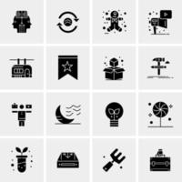 16 iconos de negocios universales vector ilustración de icono creativo para usar en proyectos relacionados con la web y dispositivos móviles