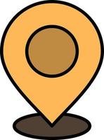 Location Map Mark Marker Pin Place Point Pointer  Flat Color Icon Vector icon banner Template
