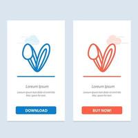 Animal Bunny Face Rabbit  Blue and Red Download and Buy Now web Widget Card Template vector