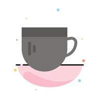 taza de té café plantilla de icono de color plano abstracto básico vector