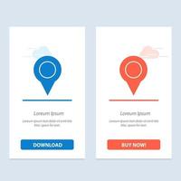 Location Map Marker Pin  Blue and Red Download and Buy Now web Widget Card Template vector