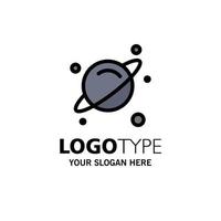 Planet Science Space Business Logo Template Flat Color vector