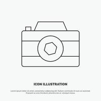 Camera Image Picture Photo Line Icon Vector