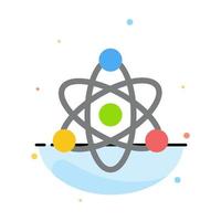 Atom Educate Education Abstract Flat Color Icon Template vector