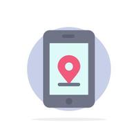 Mobile Internet Location Abstract Circle Background Flat color Icon vector