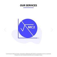 Our Services Math Formula Math Formula Education Solid Glyph Icon Web card Template vector