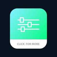herramienta de edición de diseño botón de aplicación móvil versión de línea de android e ios vector