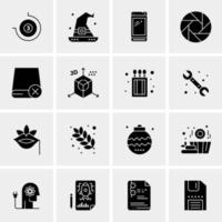 16 Universal Business Icons Vector Creative Icon Illustration to use in web and Mobile Related project