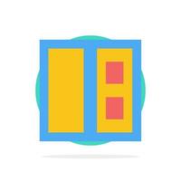 Building House Door Abstract Circle Background Flat color Icon vector