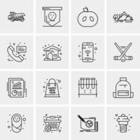 16 Universal Business Icons Vector Creative Icon Illustration to use in web and Mobile Related project