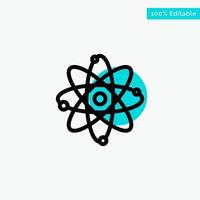 Atom Chemistry Molecule Laboratory turquoise highlight circle point Vector icon