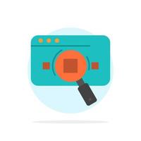 Research Analytic Analytics Data Information Search Web Abstract Circle Background Flat color Icon vector