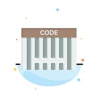 Bar Barcode Code Shopping Abstract Flat Color Icon Template vector