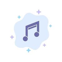 icono azul de la música móvil del diseño básico de la aplicación en el fondo abstracto de la nube vector