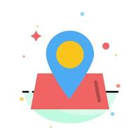 Location Map Way World Abstract Flat Color Icon Template vector