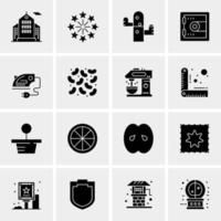 16 iconos de negocios universales vector ilustración de icono creativo para usar en proyectos relacionados con la web y dispositivos móviles