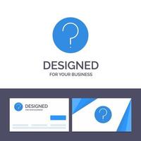 Creative Business Card and Logo template Basic Help Ui Mark Vector Illustration