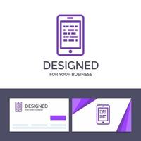 Creative Business Card and Logo template Mobile Read Data Secure E learning Vector Illustration