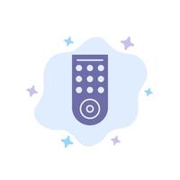 Control Remote TV Blue Icon on Abstract Cloud Background vector