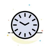 Time Clock Cleaning Abstract Flat Color Icon Template vector