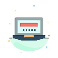 Laptop Computer Hardware Education Abstract Flat Color Icon Template vector