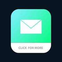 Email Mail Message Mobile App Button Android and IOS Glyph Version vector