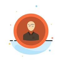 Avatar Business Human Man Person Profile User Abstract Flat Color Icon Template vector