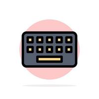 KeyBoard Typing Board Key Abstract Circle Background Flat color Icon vector